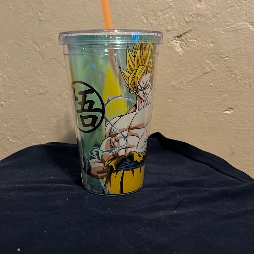 DragonBall Z tumbler with straw